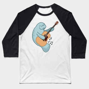 Guitar Manatee Baseball T-Shirt